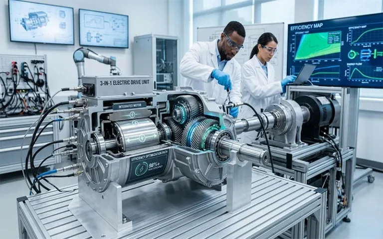 Efficiency Optimization of 3-in-1 Electric Drive Units with Coaxial Gears