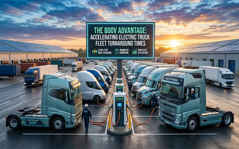 The 800V Advantage: Accelerating Electric Truck Fleet Turnaround Times